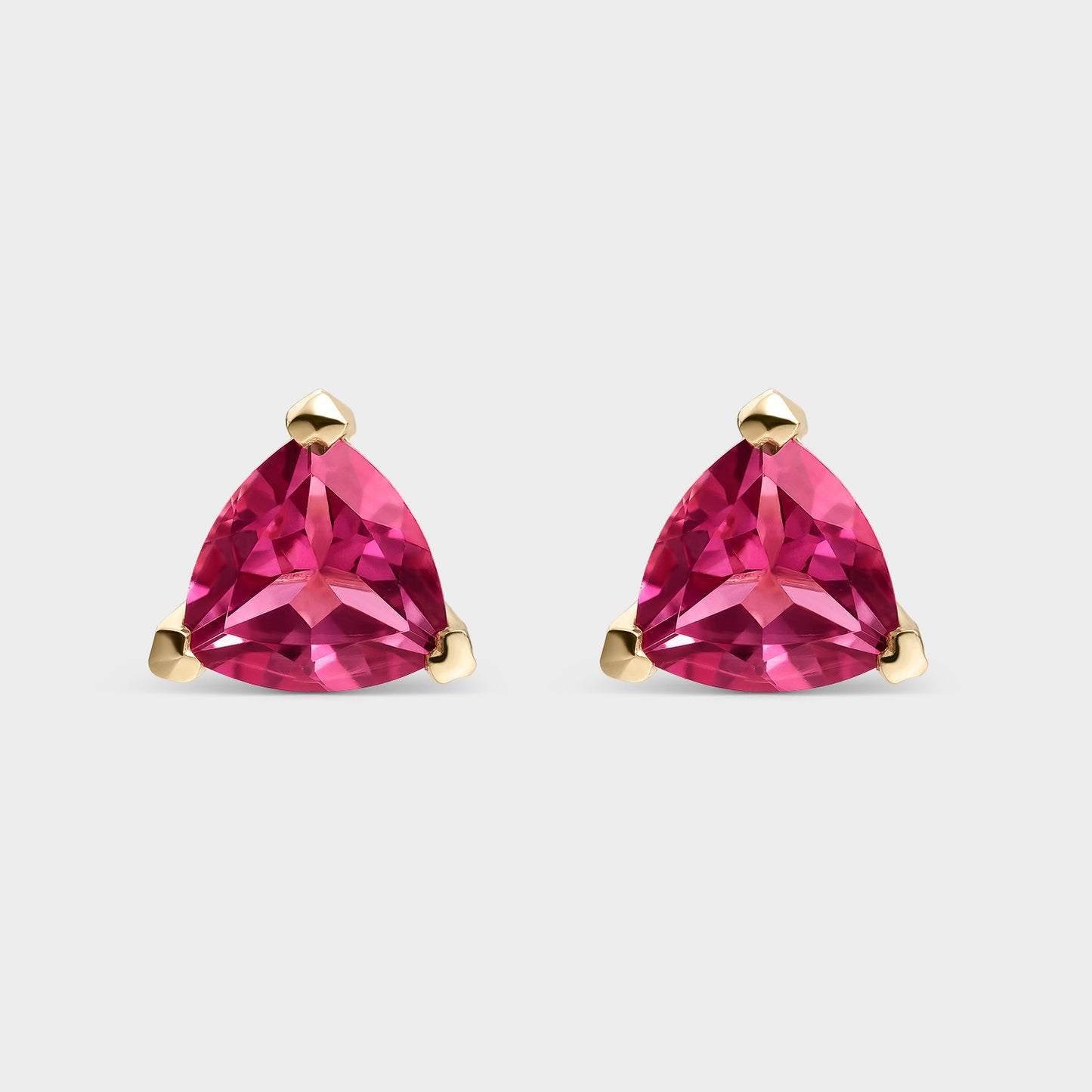 PENDIENTES ORO AMARILLO 18K TOPACIOS ROSAS TRILLÓN