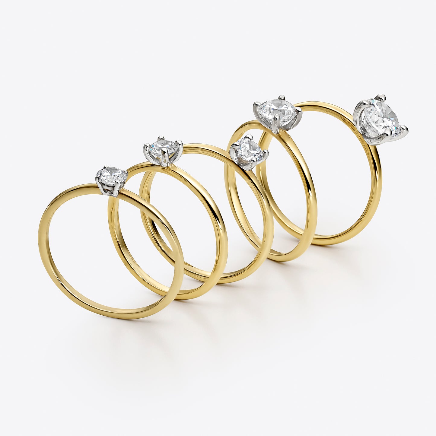 ANILLO SOLITARIO ORO AMARILLO 18K Y DIAMANTE 1 CTS