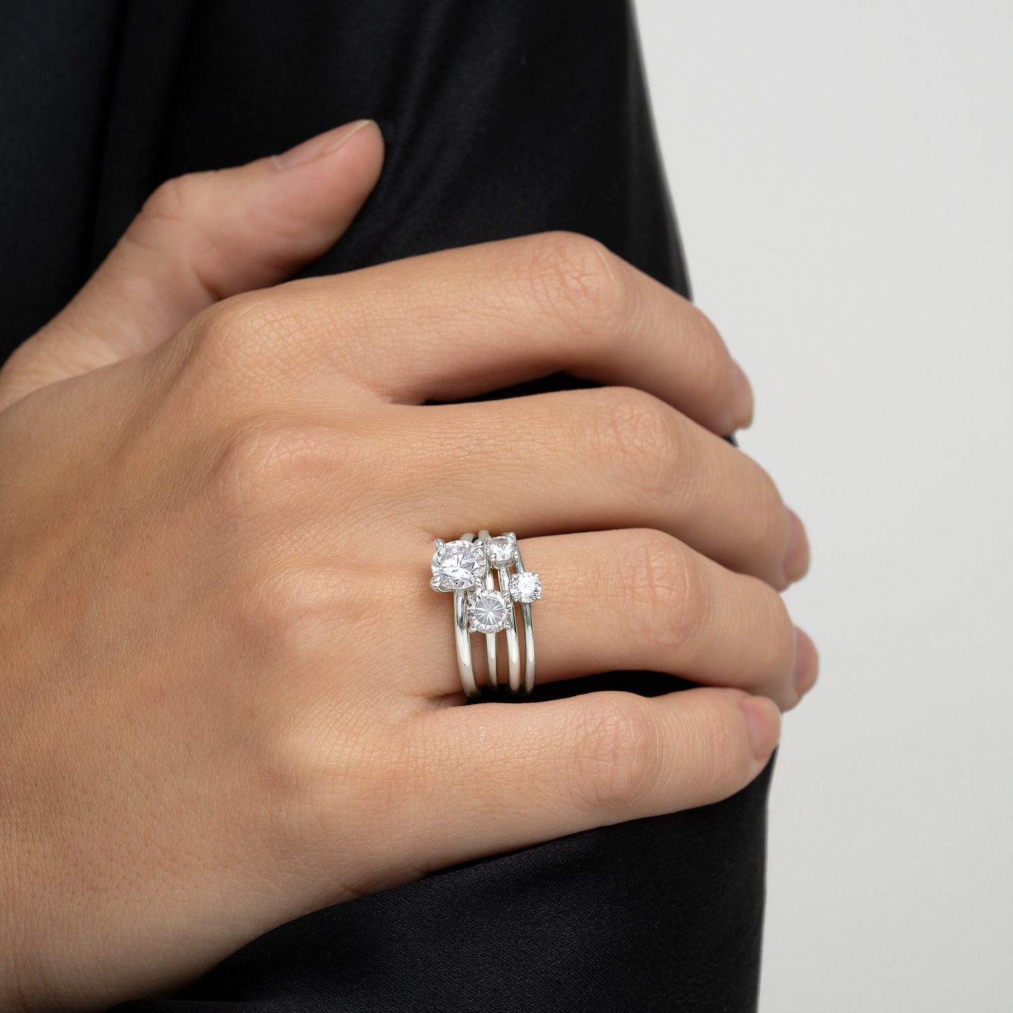 ANILLO SOLITARIO ORO BLANCO 18K Y DIAMANTE 1 CTS