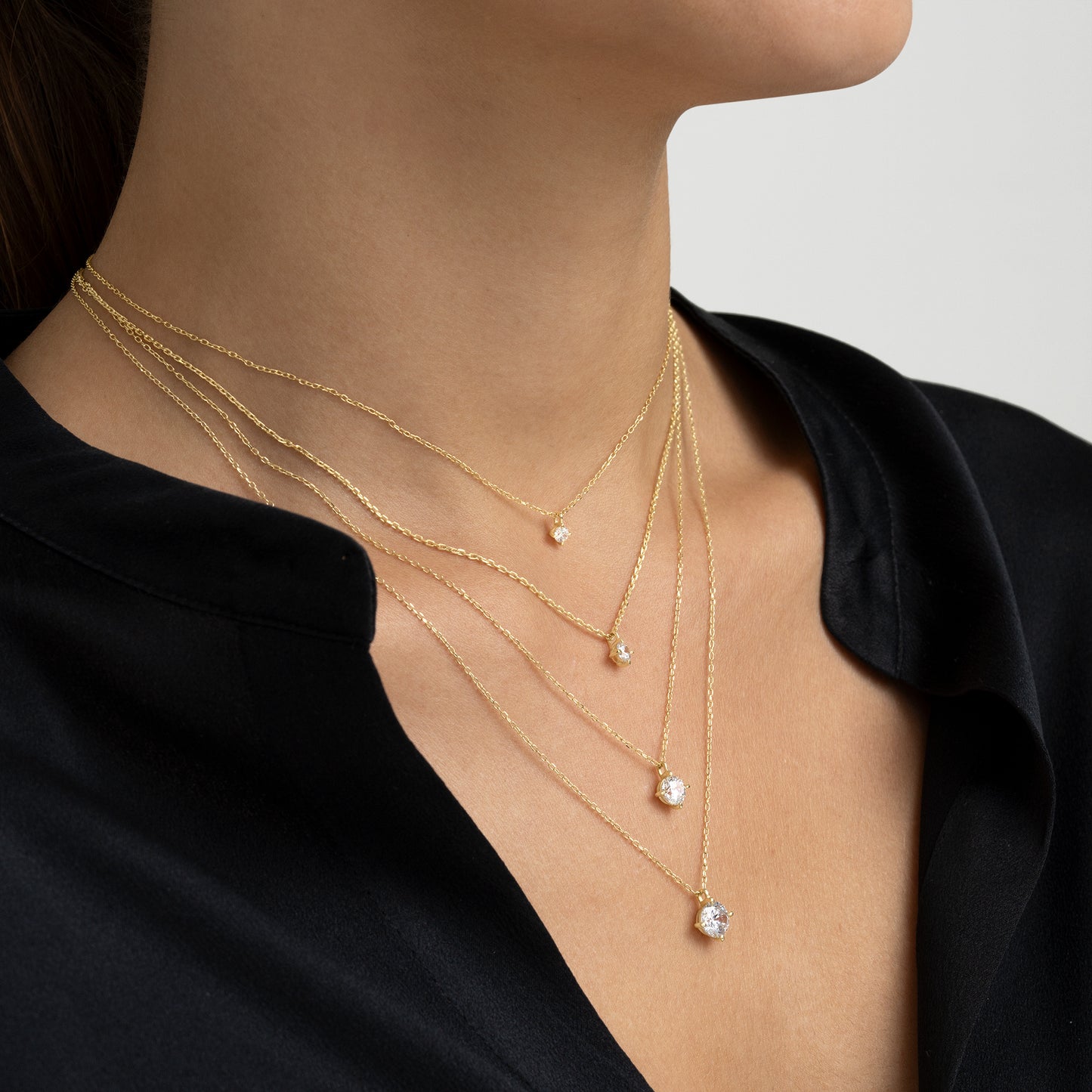 COLLAR ORO AMARILLO 18K Y DIAMANTE 0,20 CTS