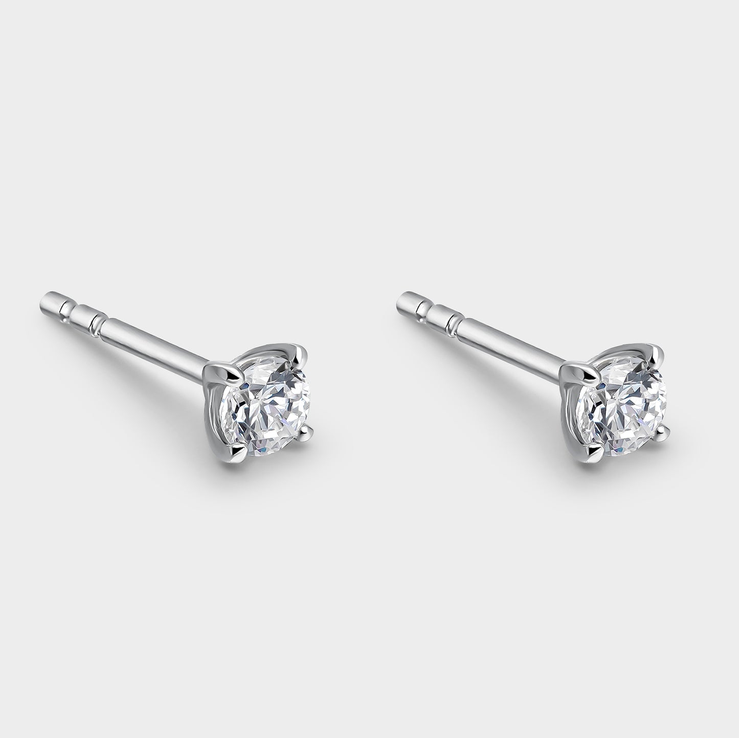 PENDIENTES ORO BLANCO 18K Y DIAMANTES 0,10 CTS