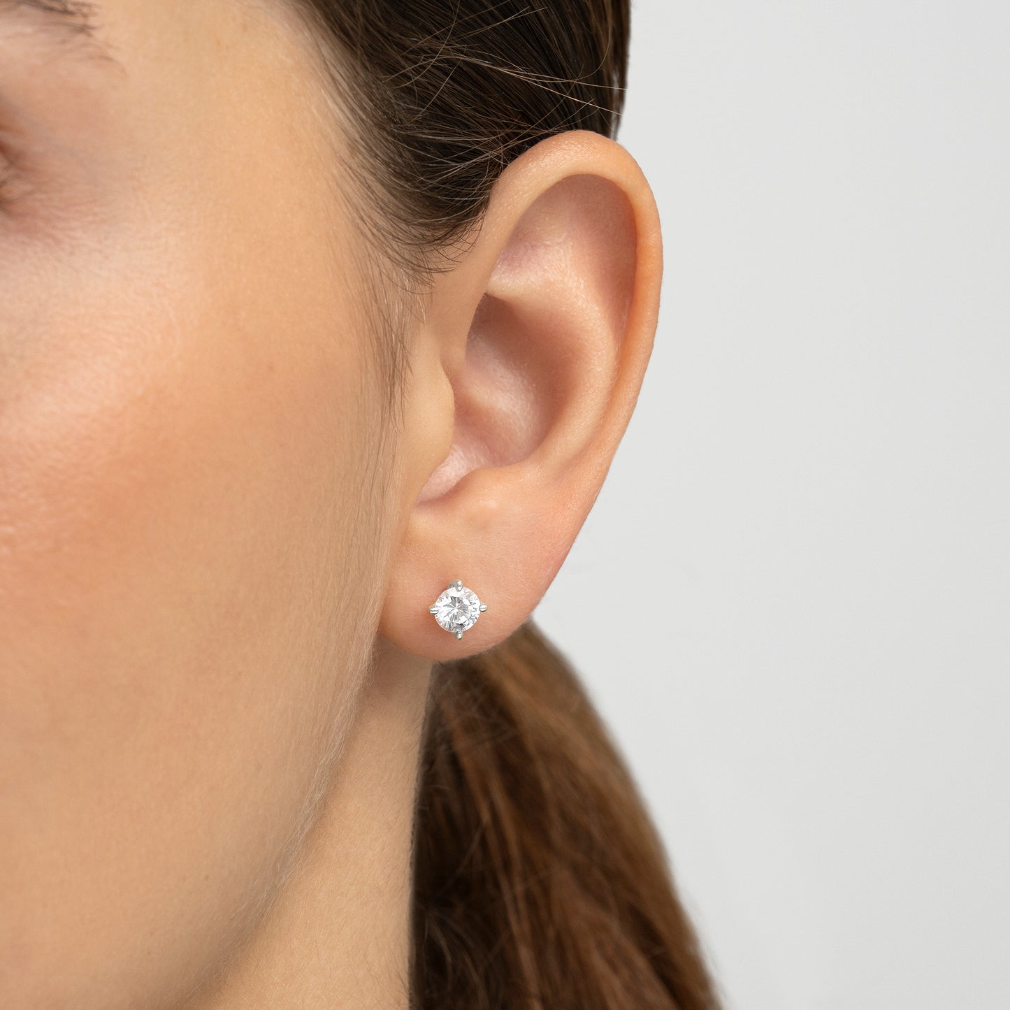 PENDIENTES ORO BLANCO 18K Y DIAMANTES 0,25 CTS