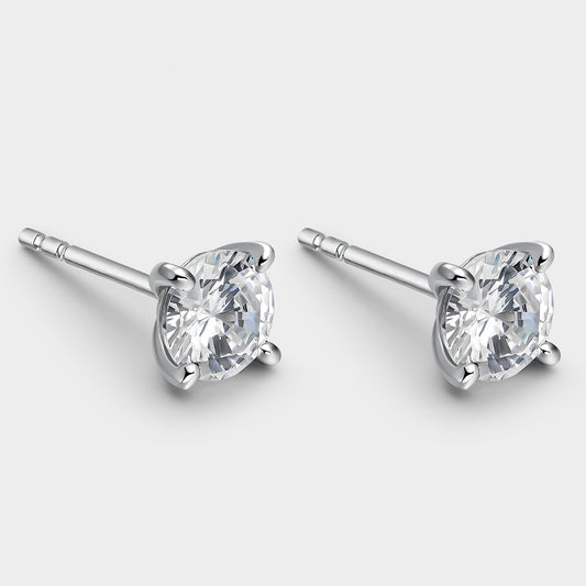 PENDIENTES ORO BLANCO 18K Y DIAMANTES 0,50 CTS