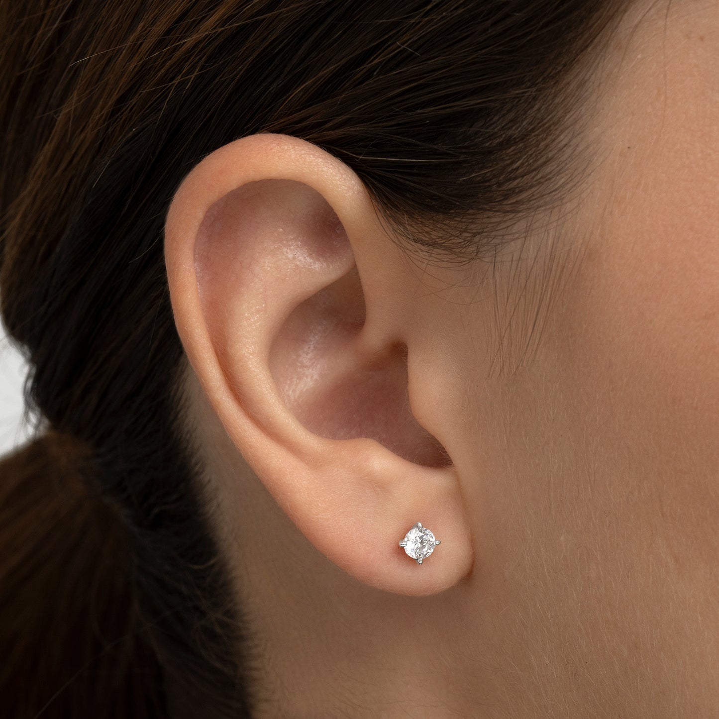 PENDIENTES ORO BLANCO 18K Y DIAMANTES 0,50 CTS