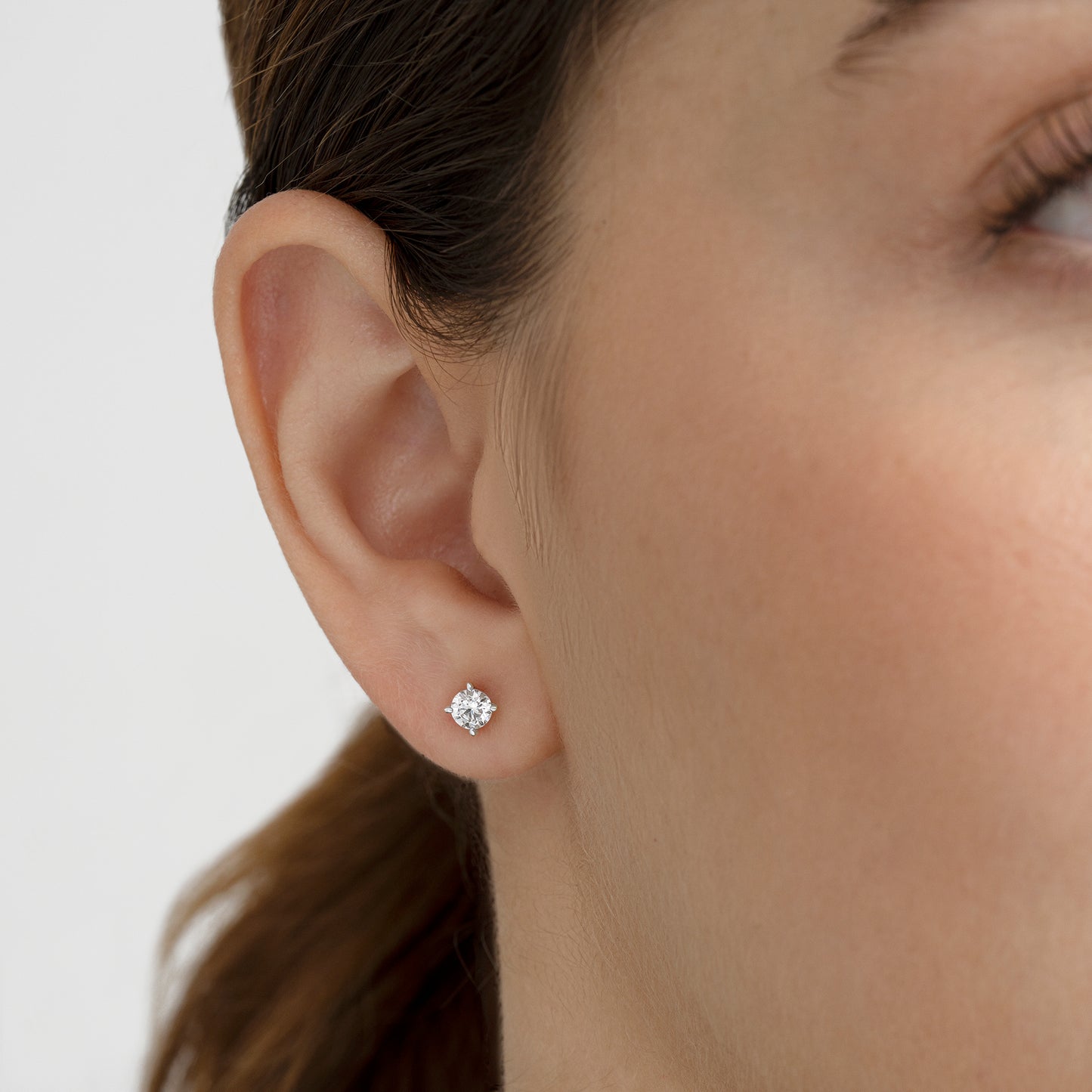 PENDIENTES ORO BLANCO 18K Y DIAMANTES 0,50 CTS