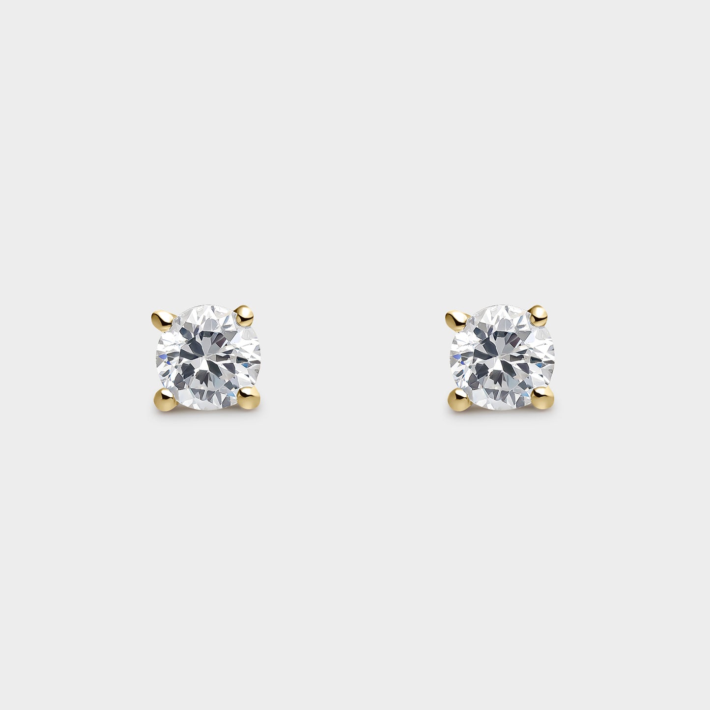 PENDIENTES ORO AMARILLO 18K Y DIAMANTES 0,10 CTS