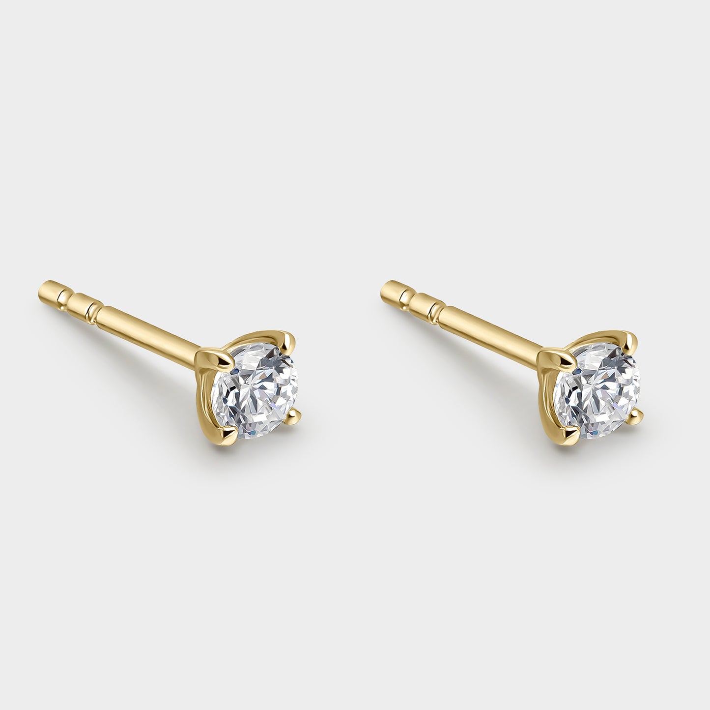 PENDIENTES ORO AMARILLO 18K Y DIAMANTES 0,10 CTS