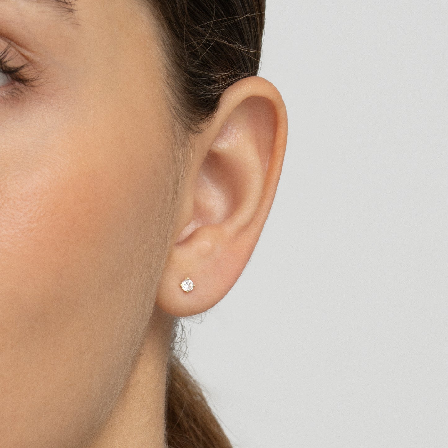 PENDIENTES ORO AMARILLO 18K Y DIAMANTES 0,10 CTS