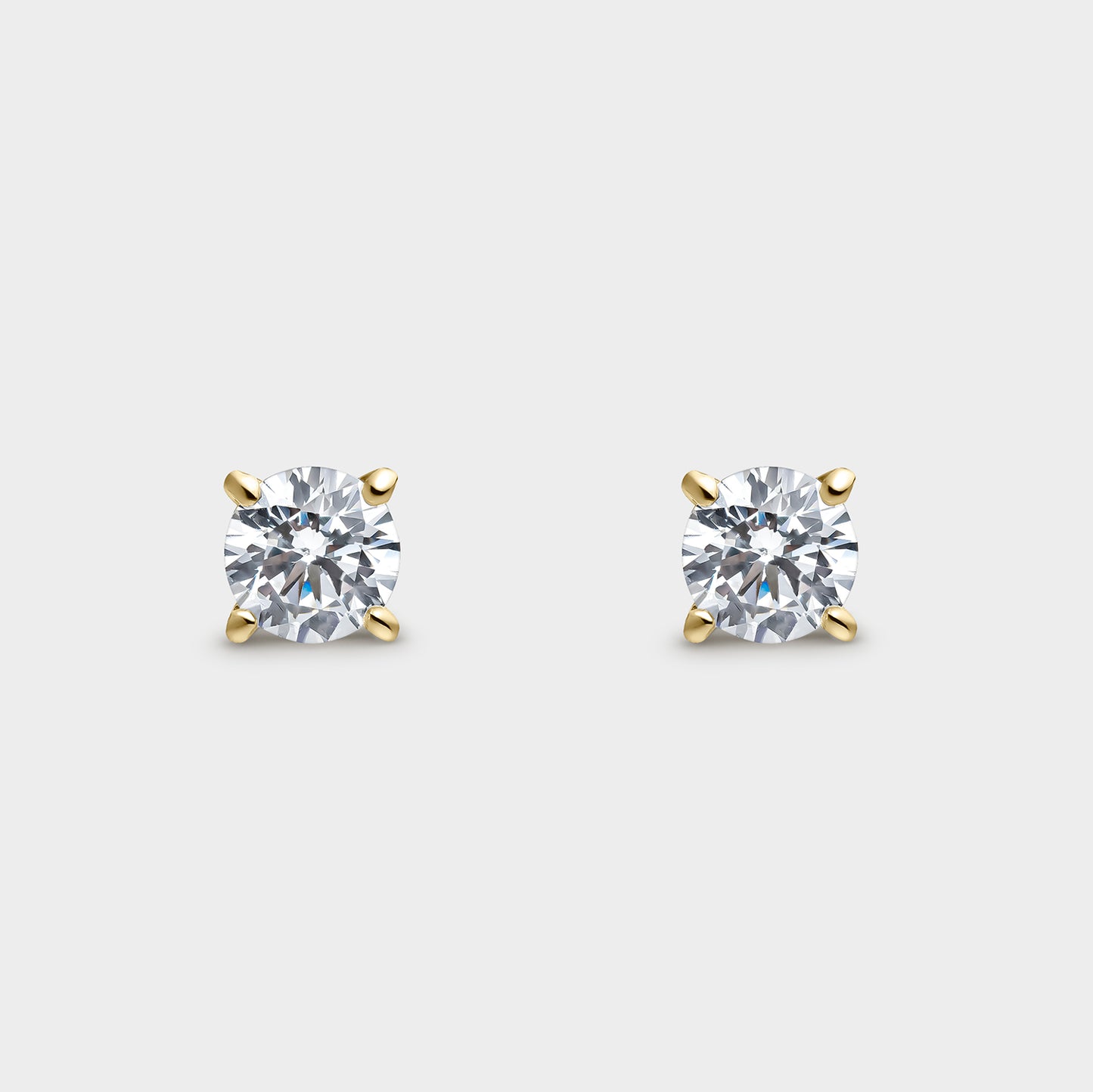 PENDIENTES ORO AMARILLO 18K Y DIAMANTES 0,25 CTS