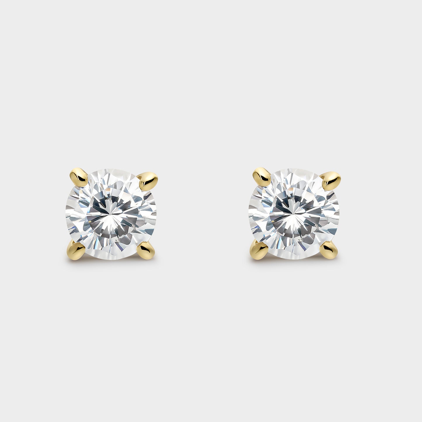 PENDIENTES ORO AMARILLO 18K Y DIAMANTES 0,50 CTS