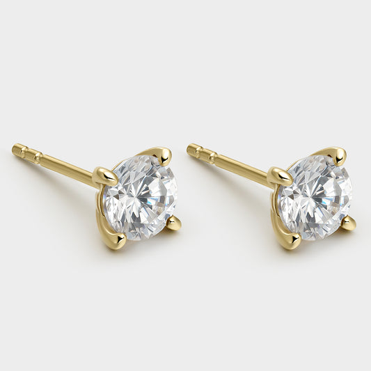 PENDIENTES ORO AMARILLO 18K Y DIAMANTES 0,50 CTS