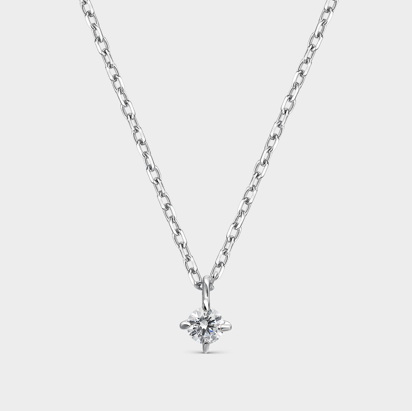 COLLAR ORO BLANCO 18K Y DIAMANTE 0,10 CTS