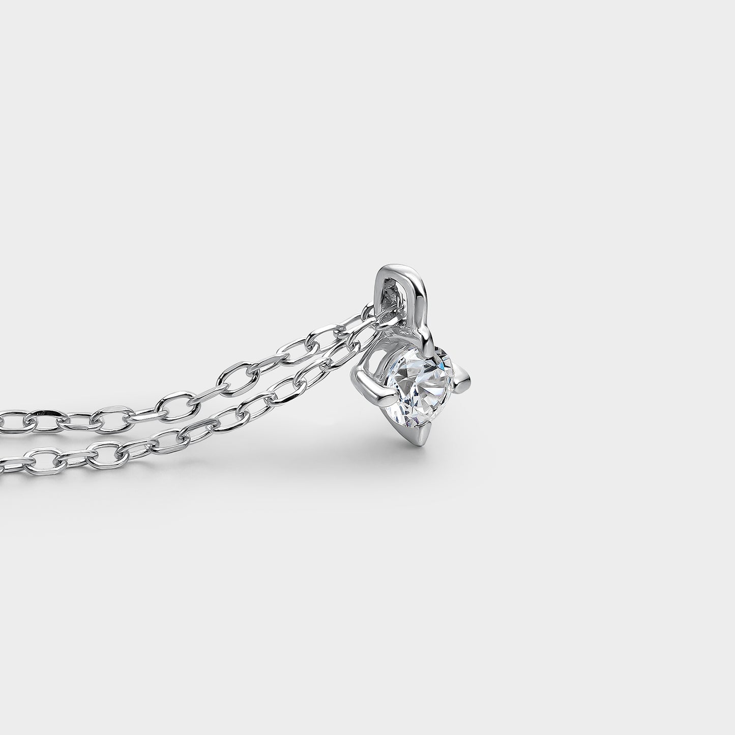 COLLAR ORO BLANCO 18K Y DIAMANTE 0,10 CTS