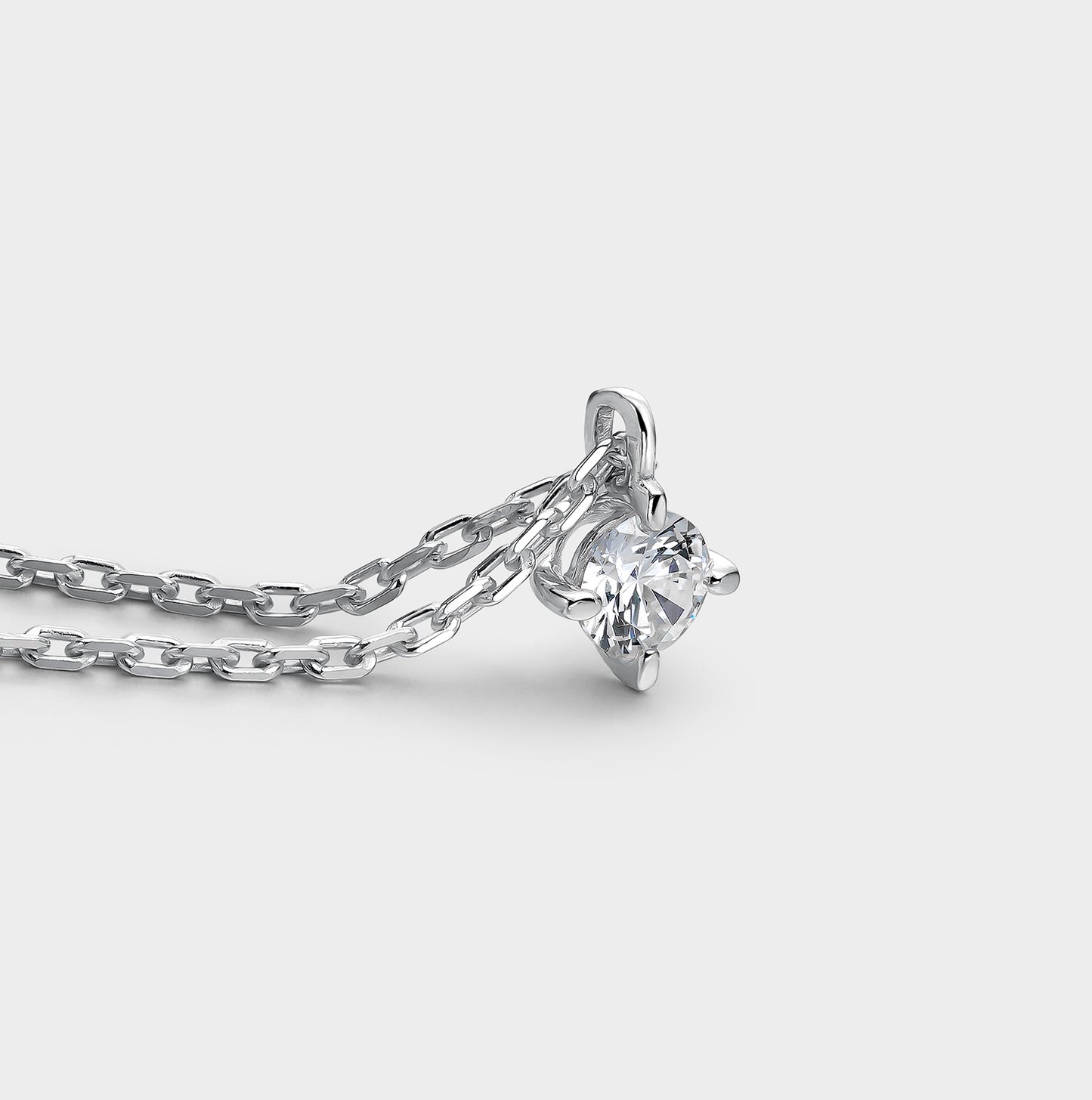 COLLAR ORO BLANCO 18K Y DIAMANTE 0,20 CTS