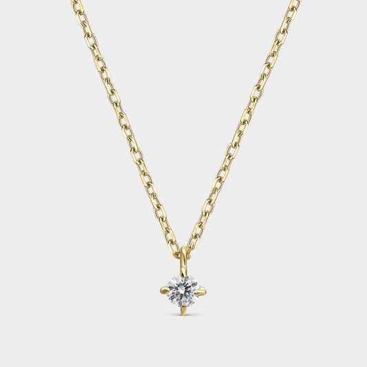 COLLAR ORO AMARILLO 18K Y DIAMANTE 0,10 CTS