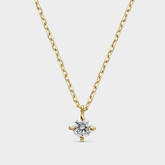 COLLAR ORO AMARILLO 18K Y DIAMANTE 0,25 CTS