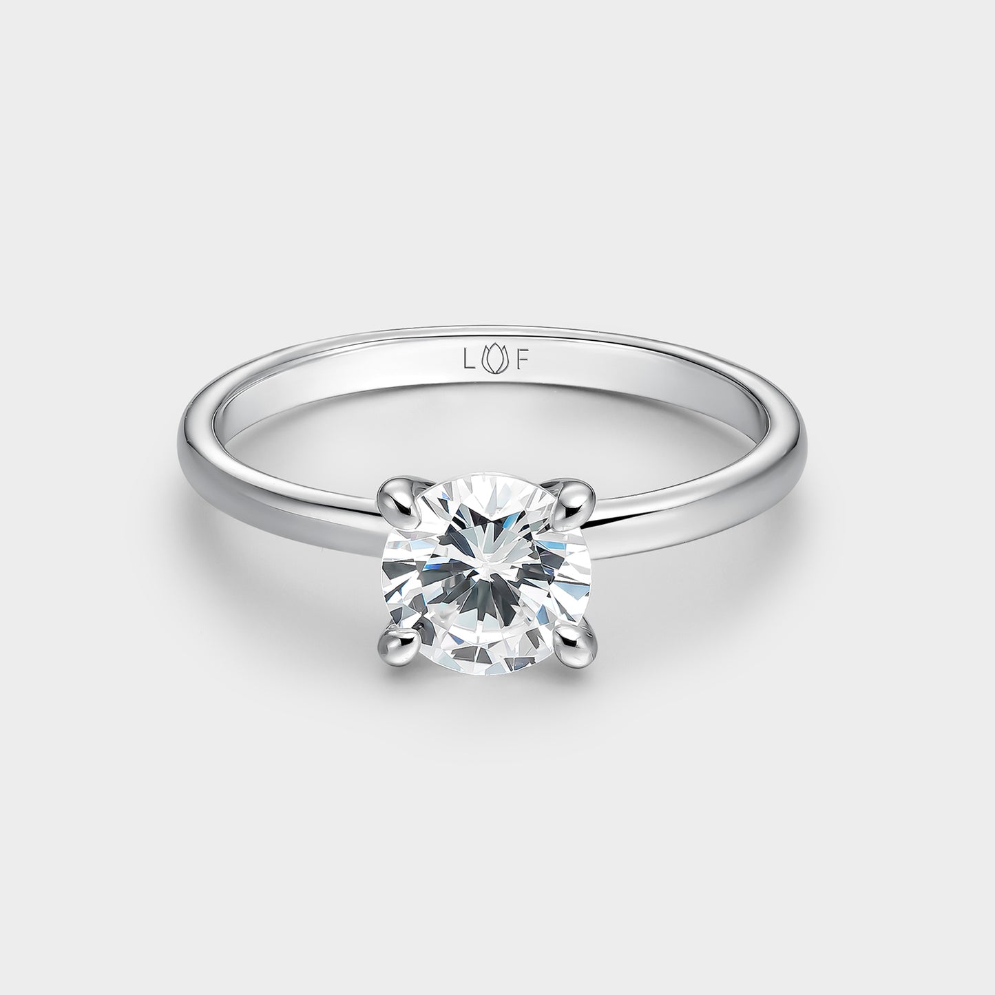 ANILLO SOLITARIO ORO BLANCO 18K Y DIAMANTE 1 CTS