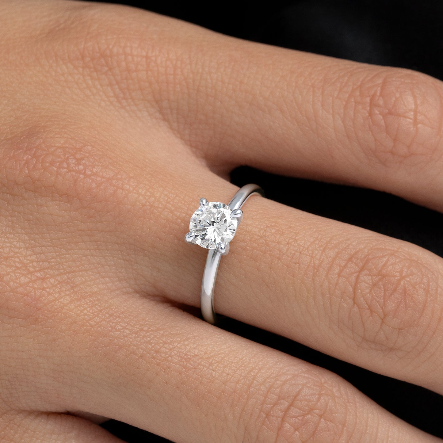 ANILLO SOLITARIO ORO BLANCO 18K Y DIAMANTE 1 CTS