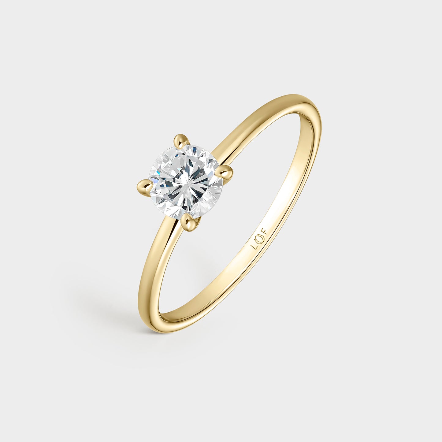 ANILLO SOLITARIO ORO AMARILLO 18K Y DIAMANTE 0,50 CTS