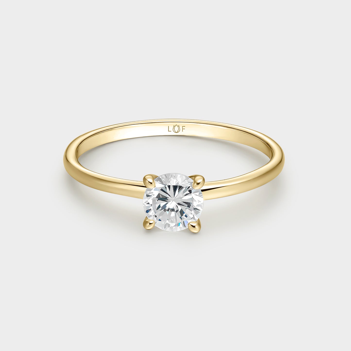 ANILLO SOLITARIO ORO AMARILLO 18K Y DIAMANTE 0,50 CTS