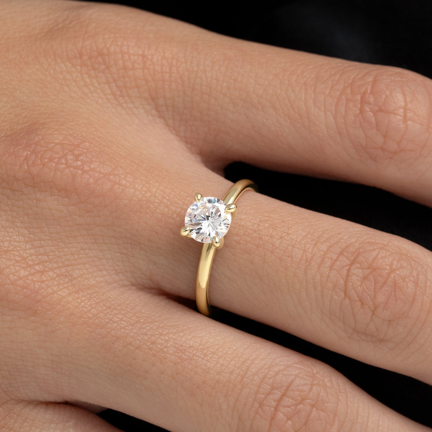 ANILLO SOLITARIO ORO AMARILLO 18K Y DIAMANTE 1 CTS