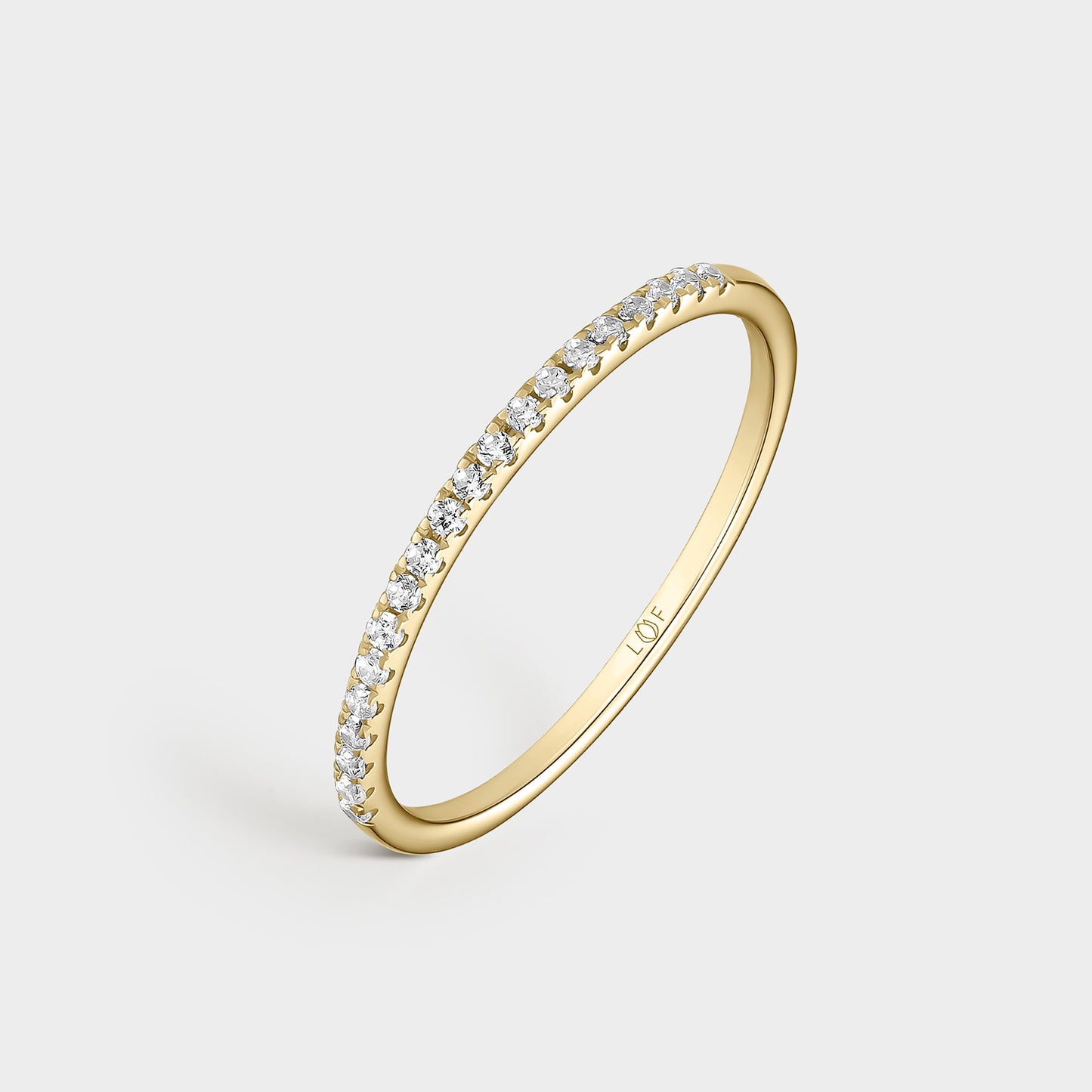 MEDIA ALIANZA ORO AMARILLO 18K Y 20 DIAMANTES 0,12 CTS